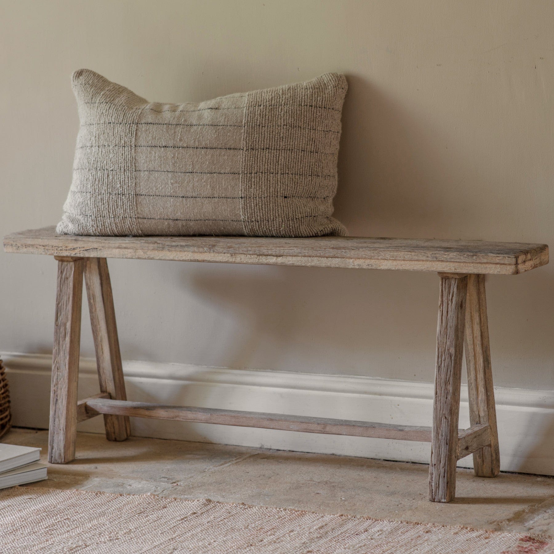 Ibo reclaimed wood long bench - natural