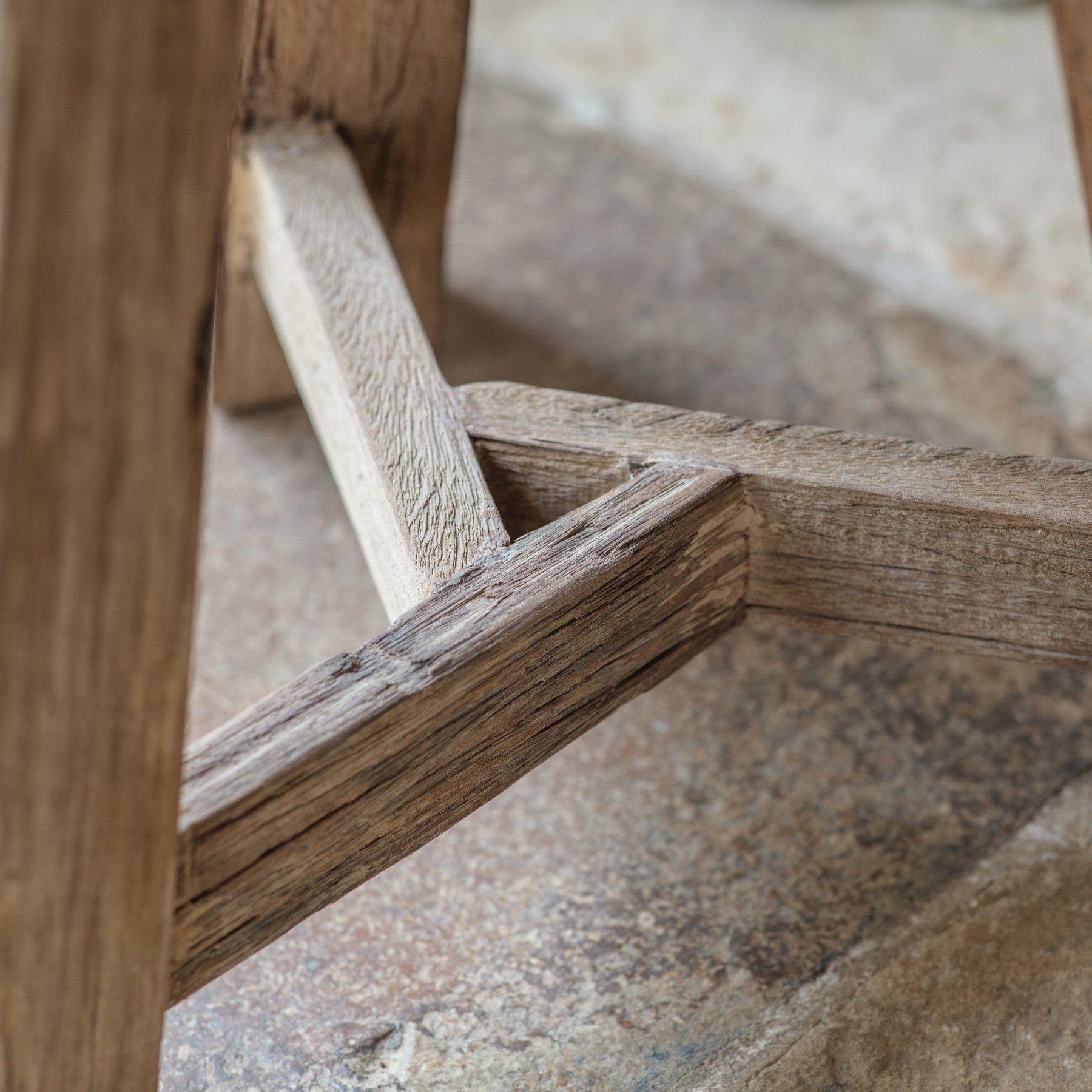 Ibo reclaimed wood round side table - natural