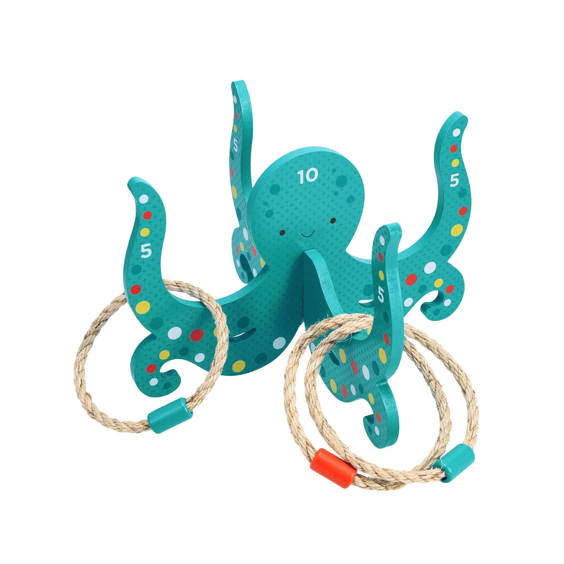 Happy octopus wooden hoopla