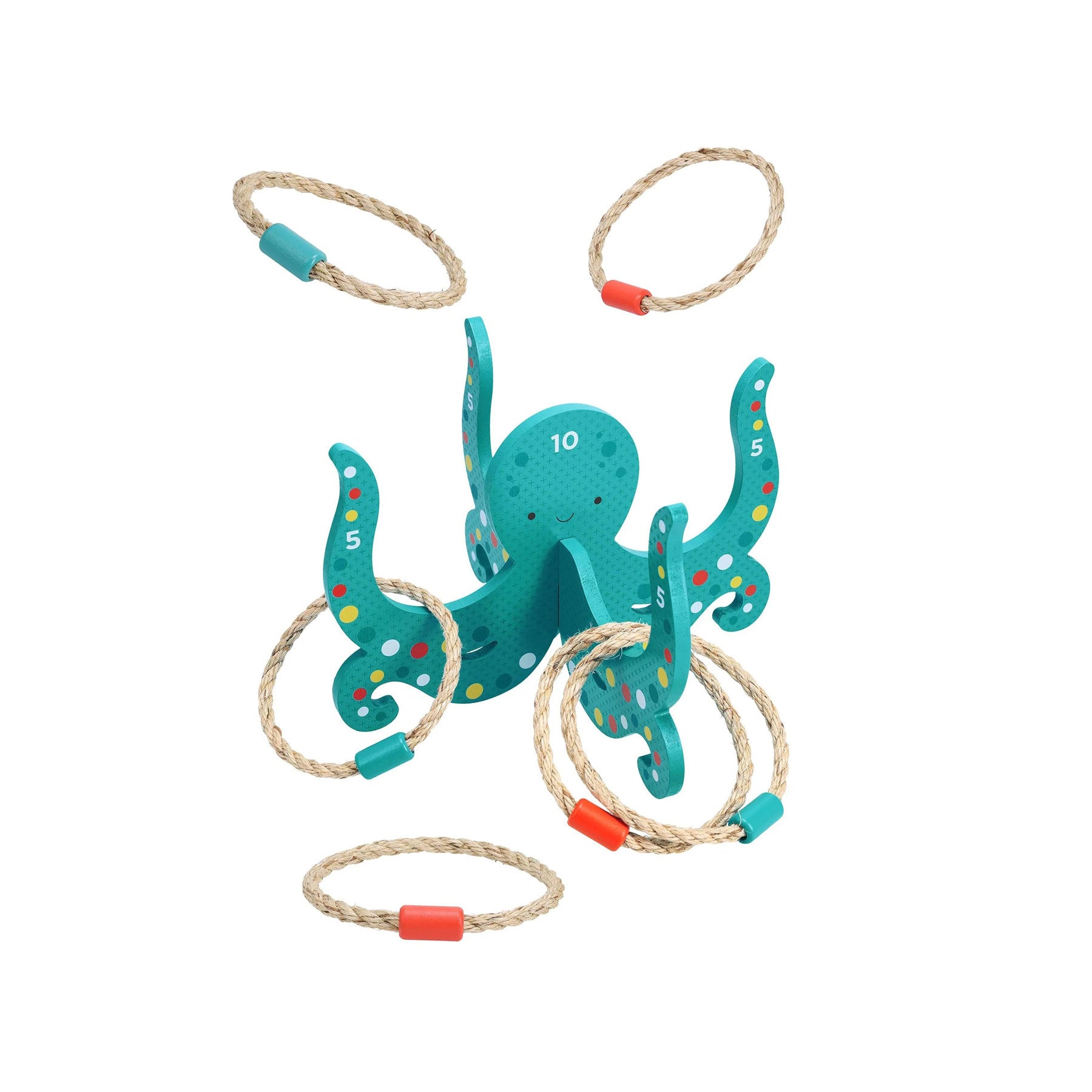 Happy octopus wooden hoopla