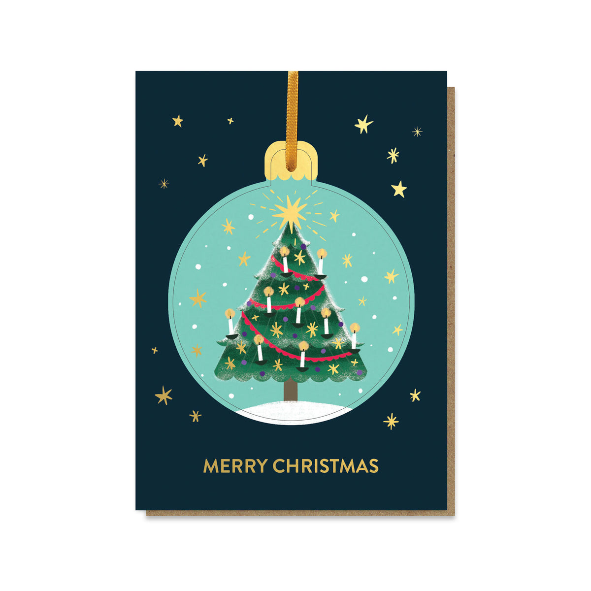 Oh Christmas tree bauble Christmas card