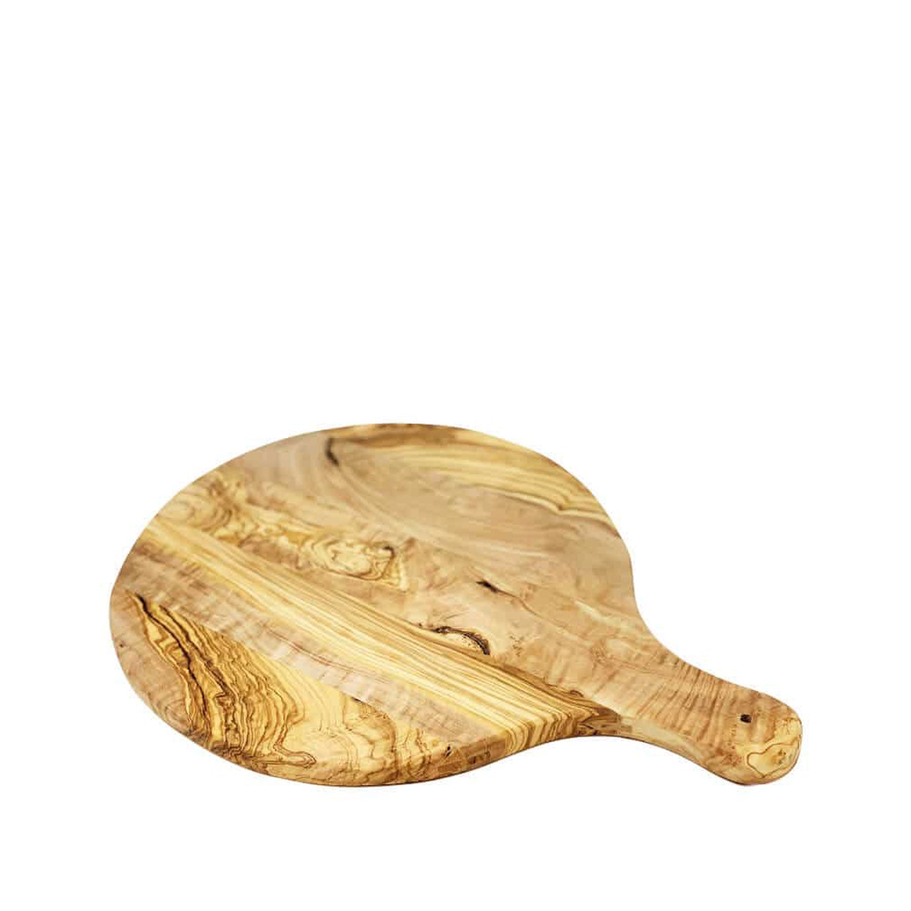 Olive wood round pizza plate