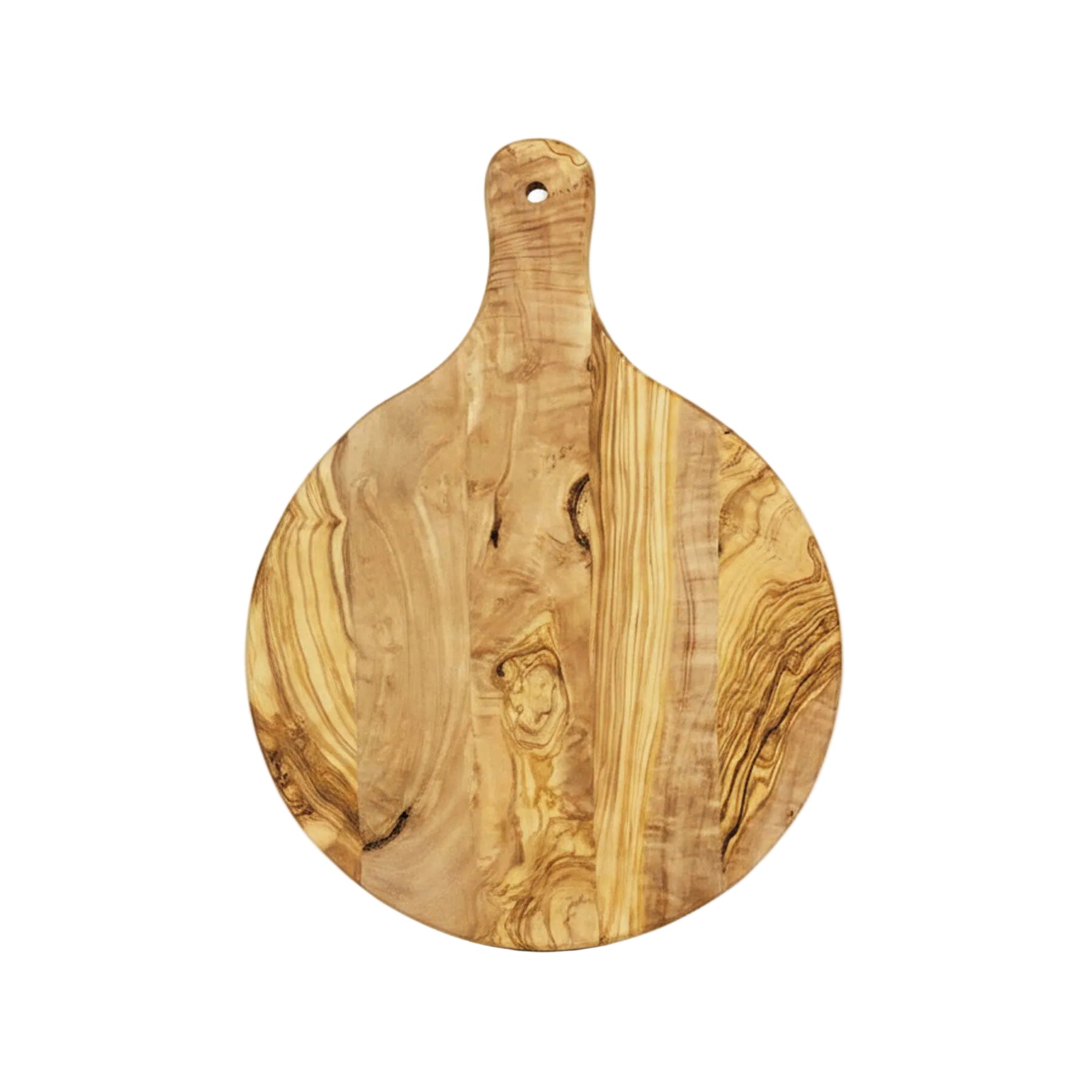 Olive wood round pizza plate