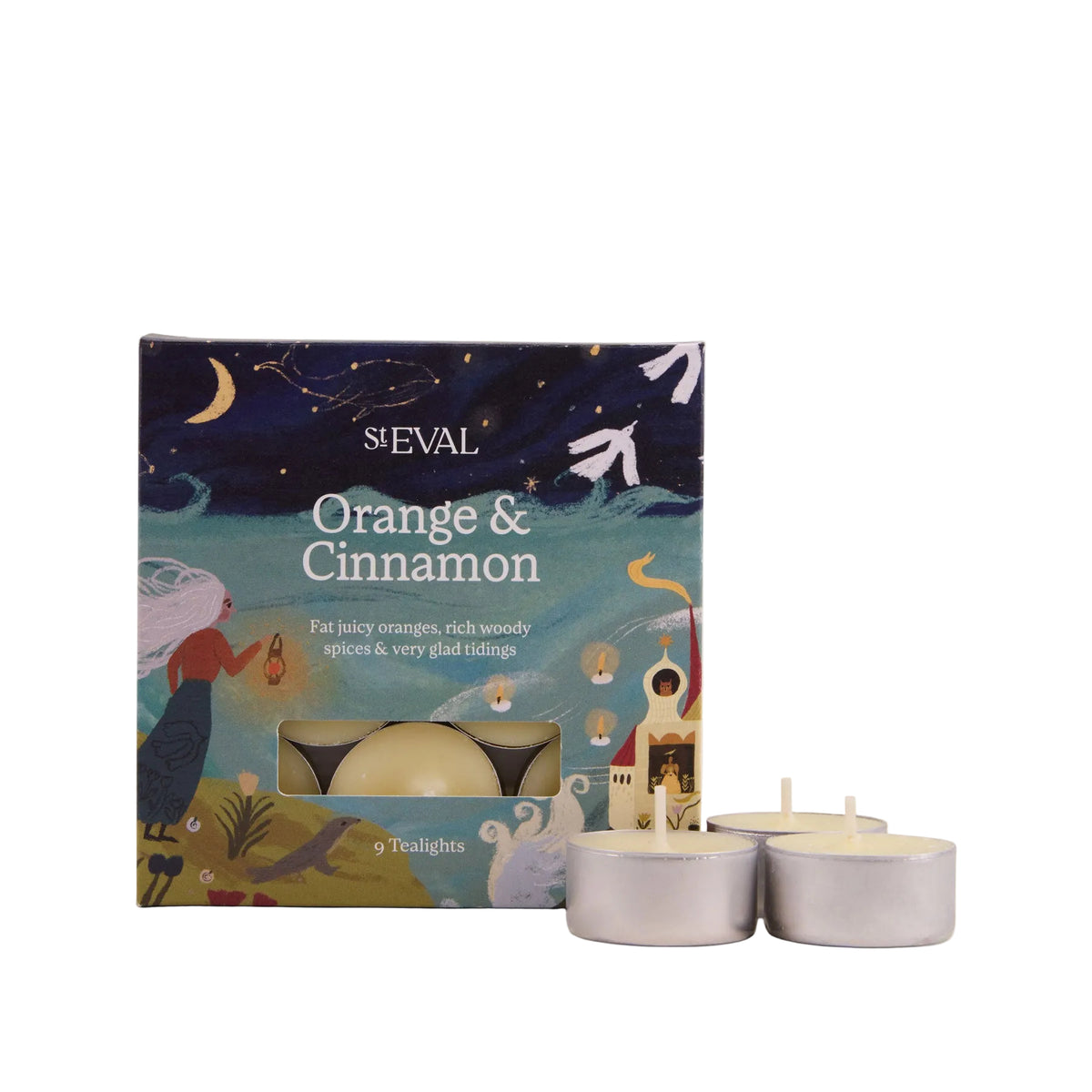 Orange & cinnamon scented tealights