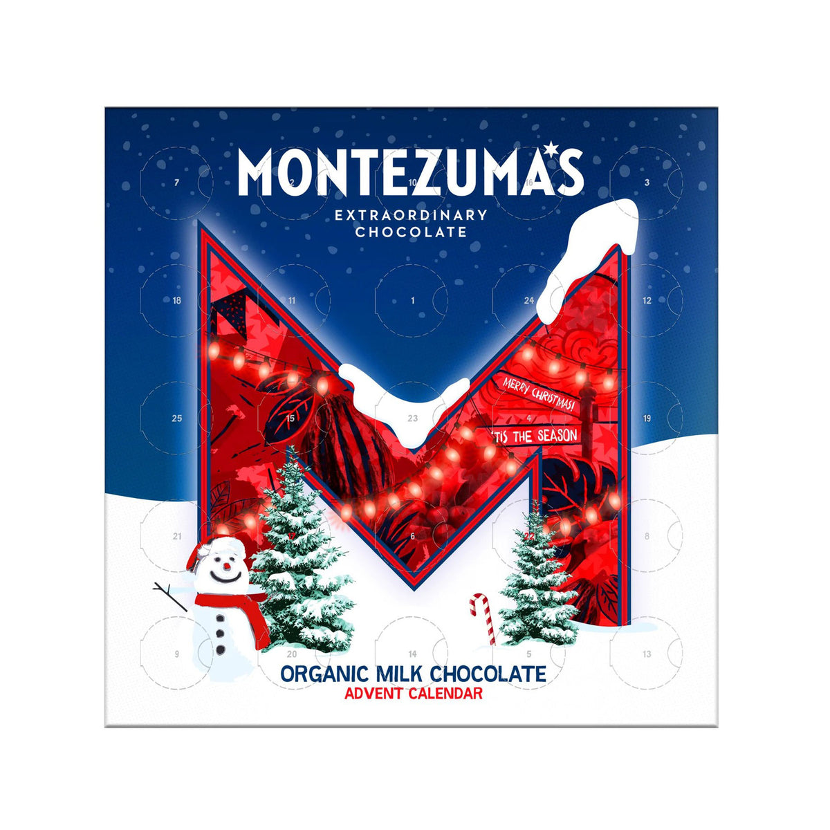 Organic milk chocolate advent calendar 150g