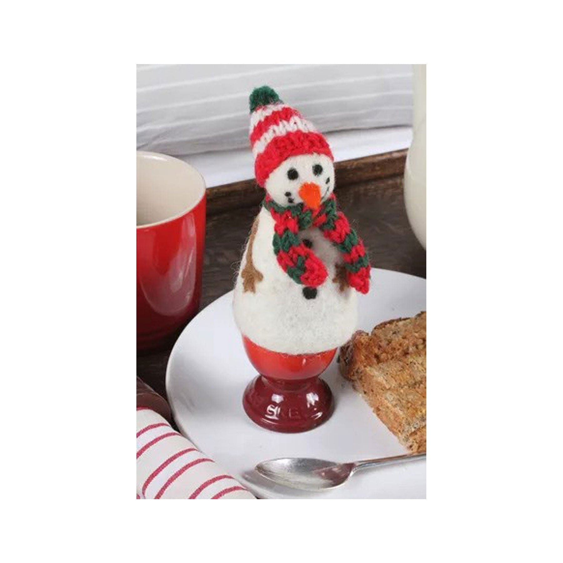 Snowman egg cosy