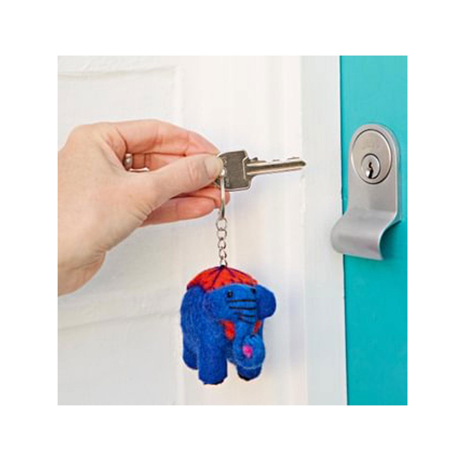 Felt elephant keyring (sold singly)