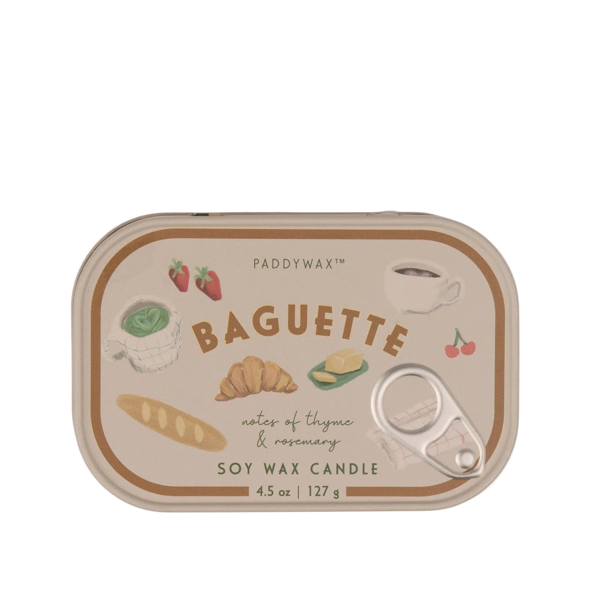 Baguette tin candle