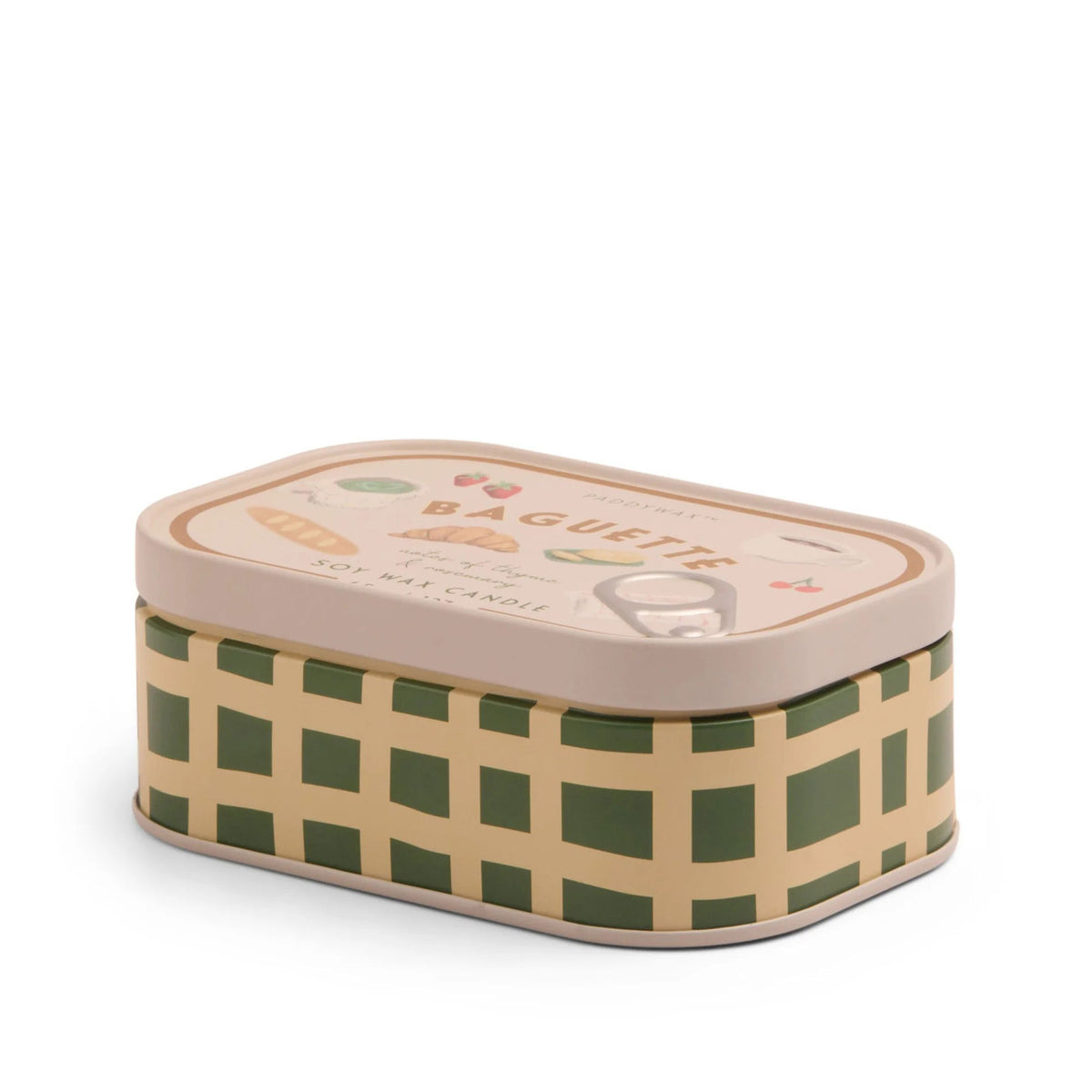Baguette tin candle