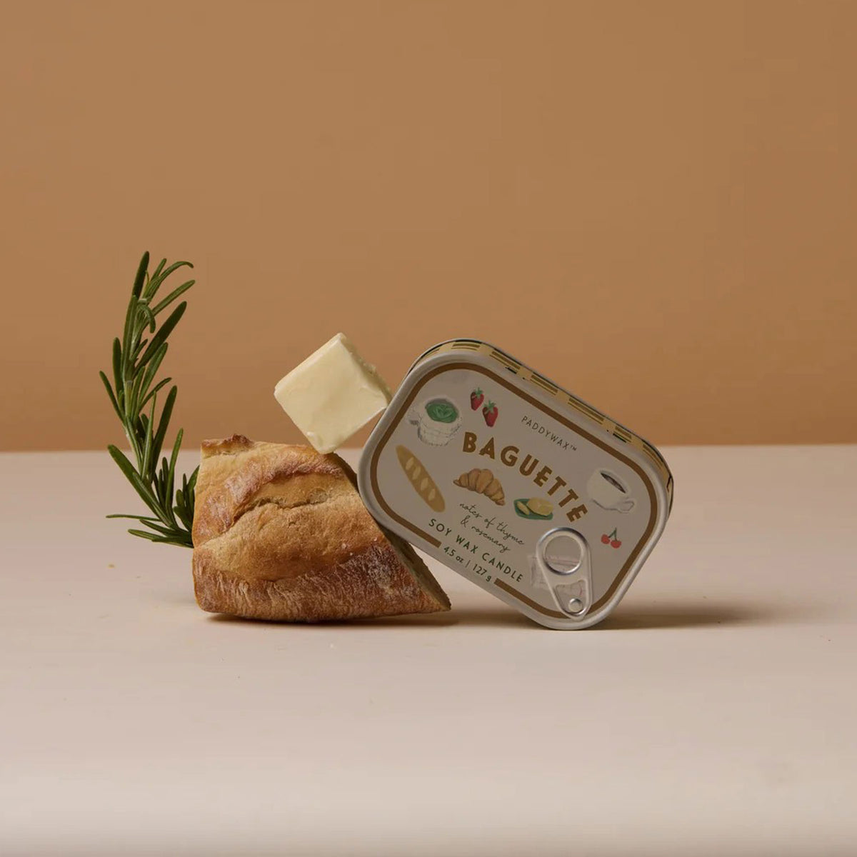 Baguette tin candle