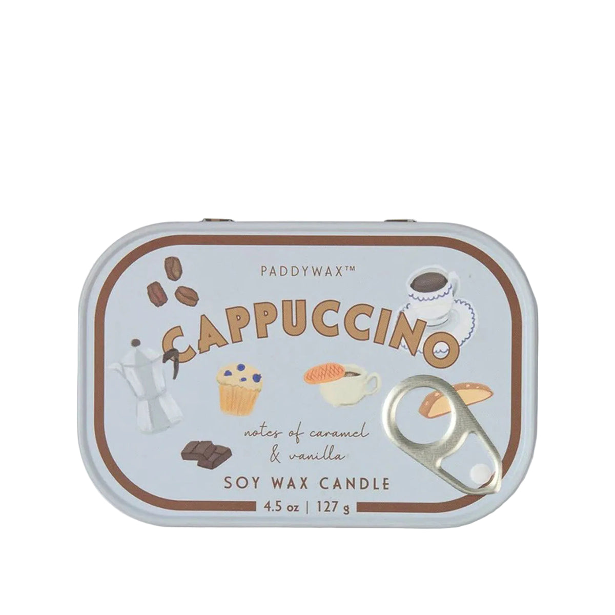 Cappuccino tin candle