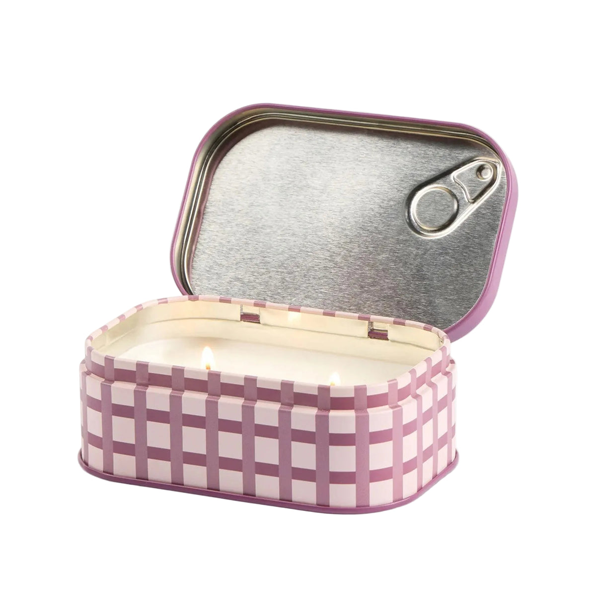 Christmas pudding tin candle