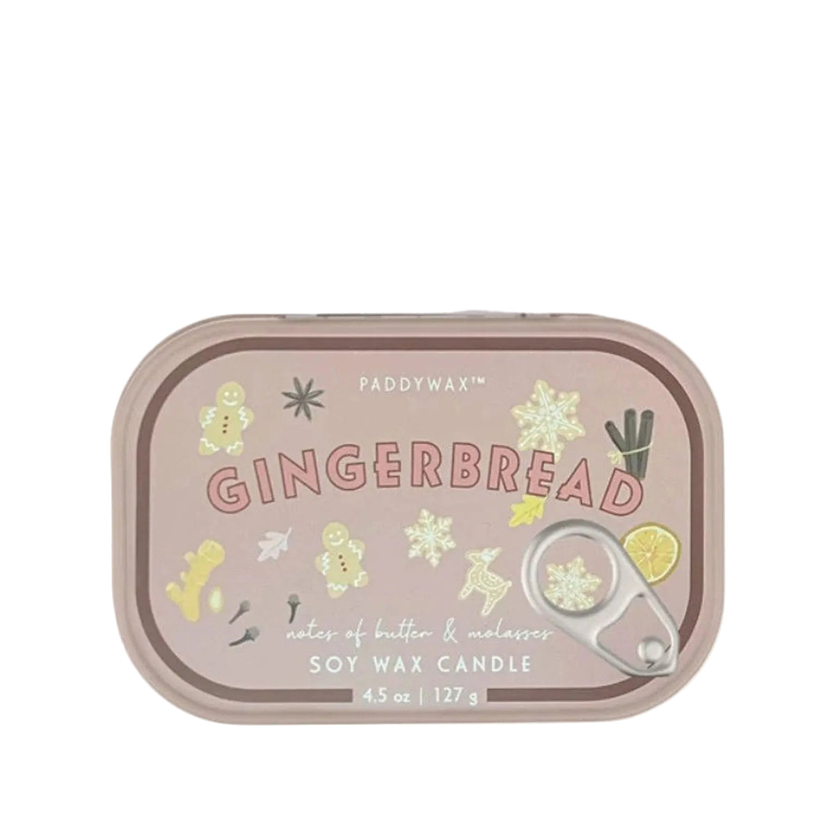 Gingerbread tin candle