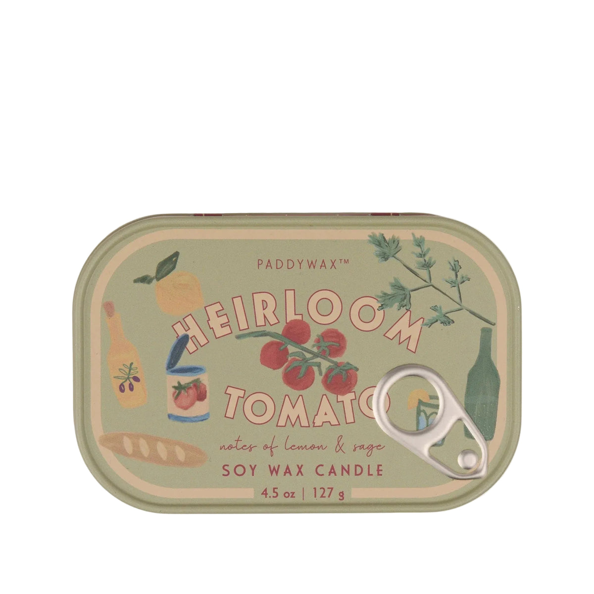Heirloom tomato tin candle