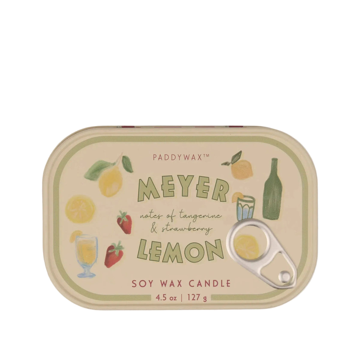 Meyer lemon tin candle