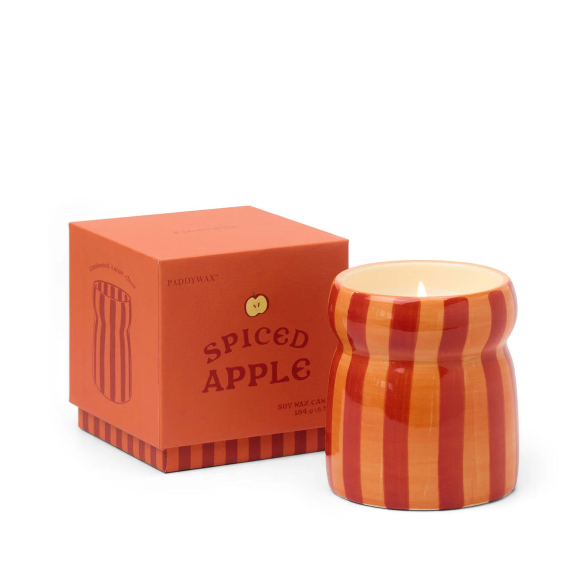 Spiced apple striped candle