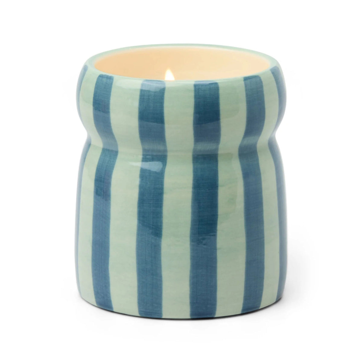 Warm cider striped candle