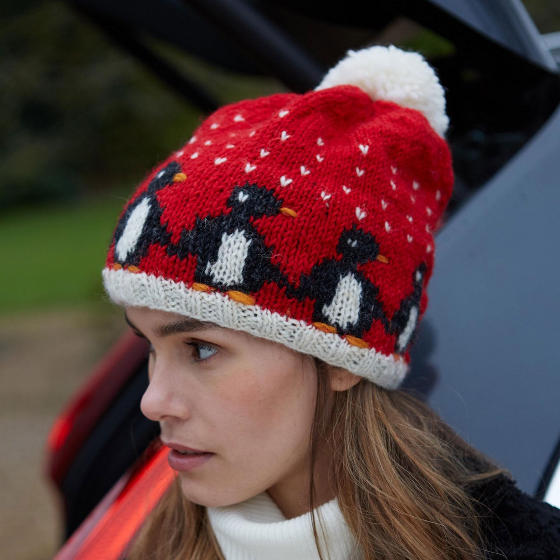 Penguin christmas bobble beanie