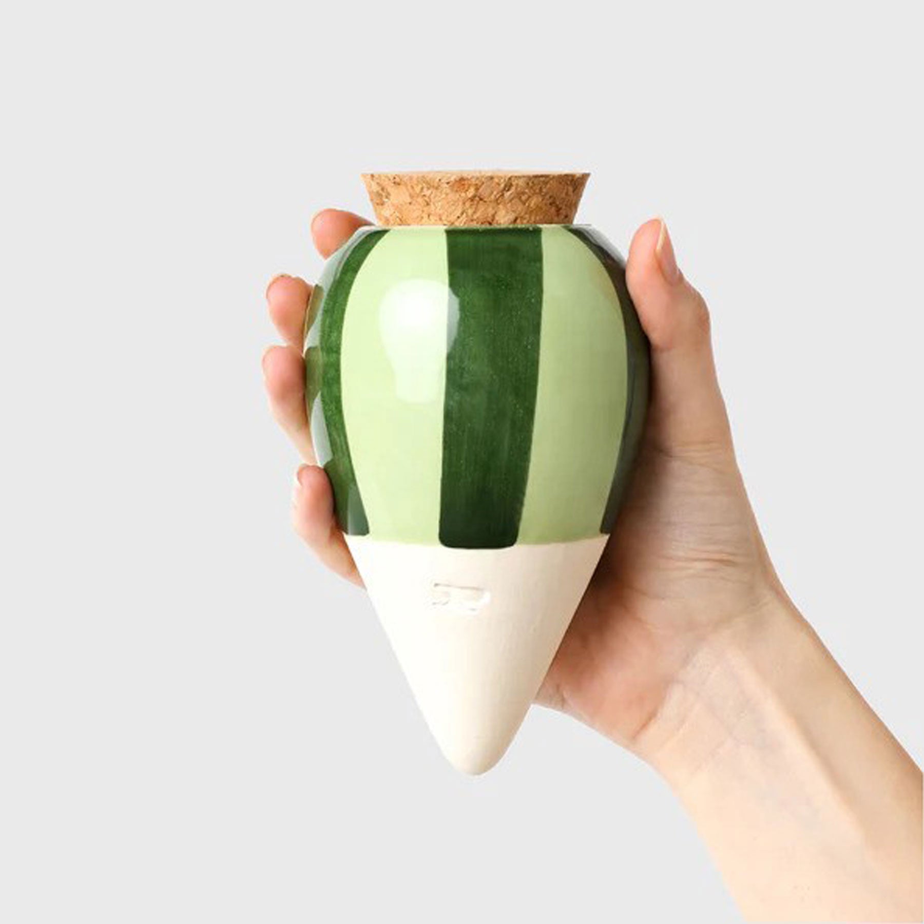 Hydrating olla green and green striped