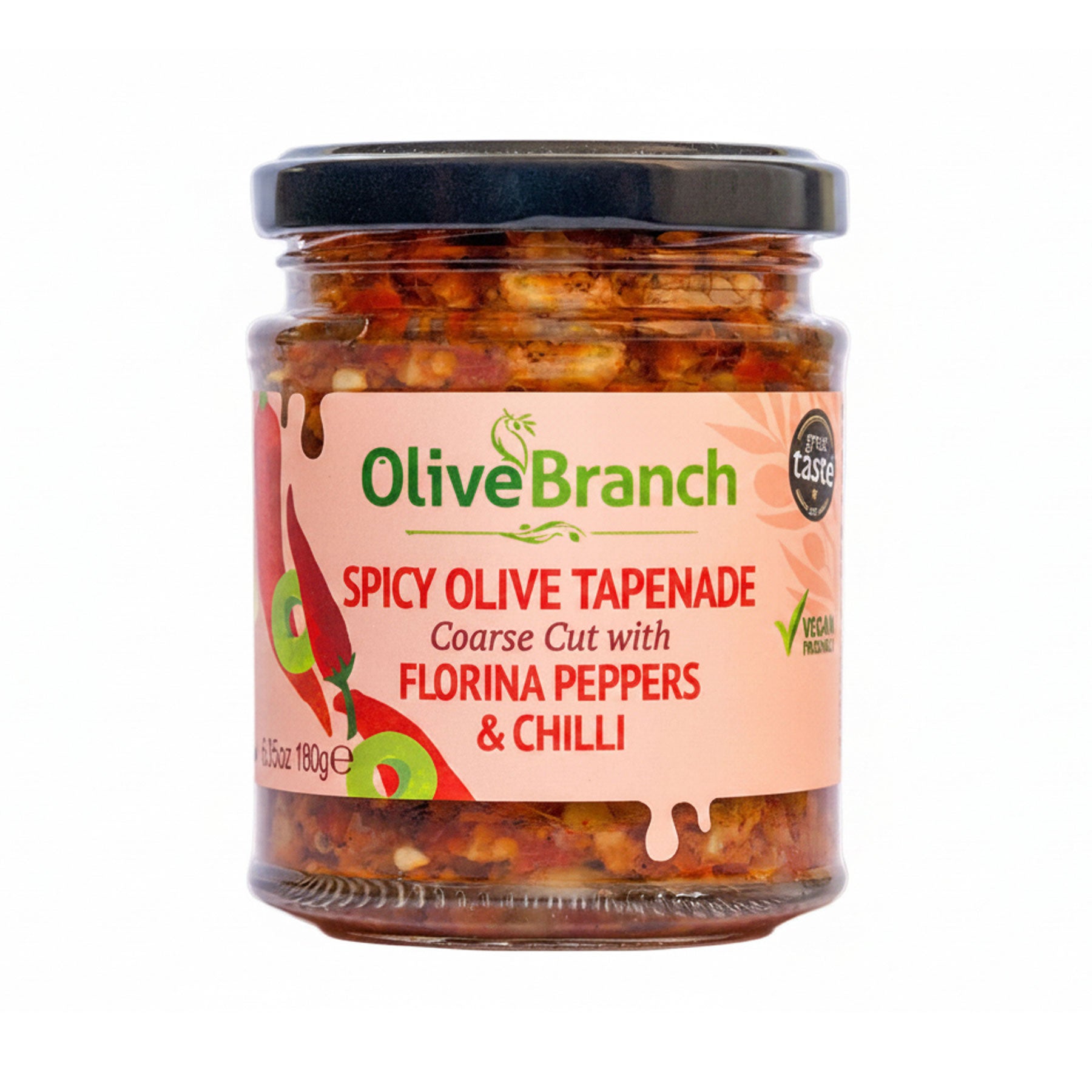 Spicy olive tapenade with florina peppers & chilli 180g