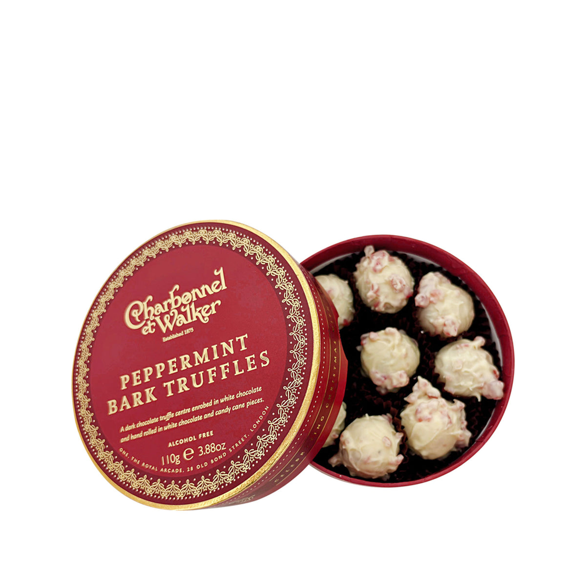 Peppermint bark truffles