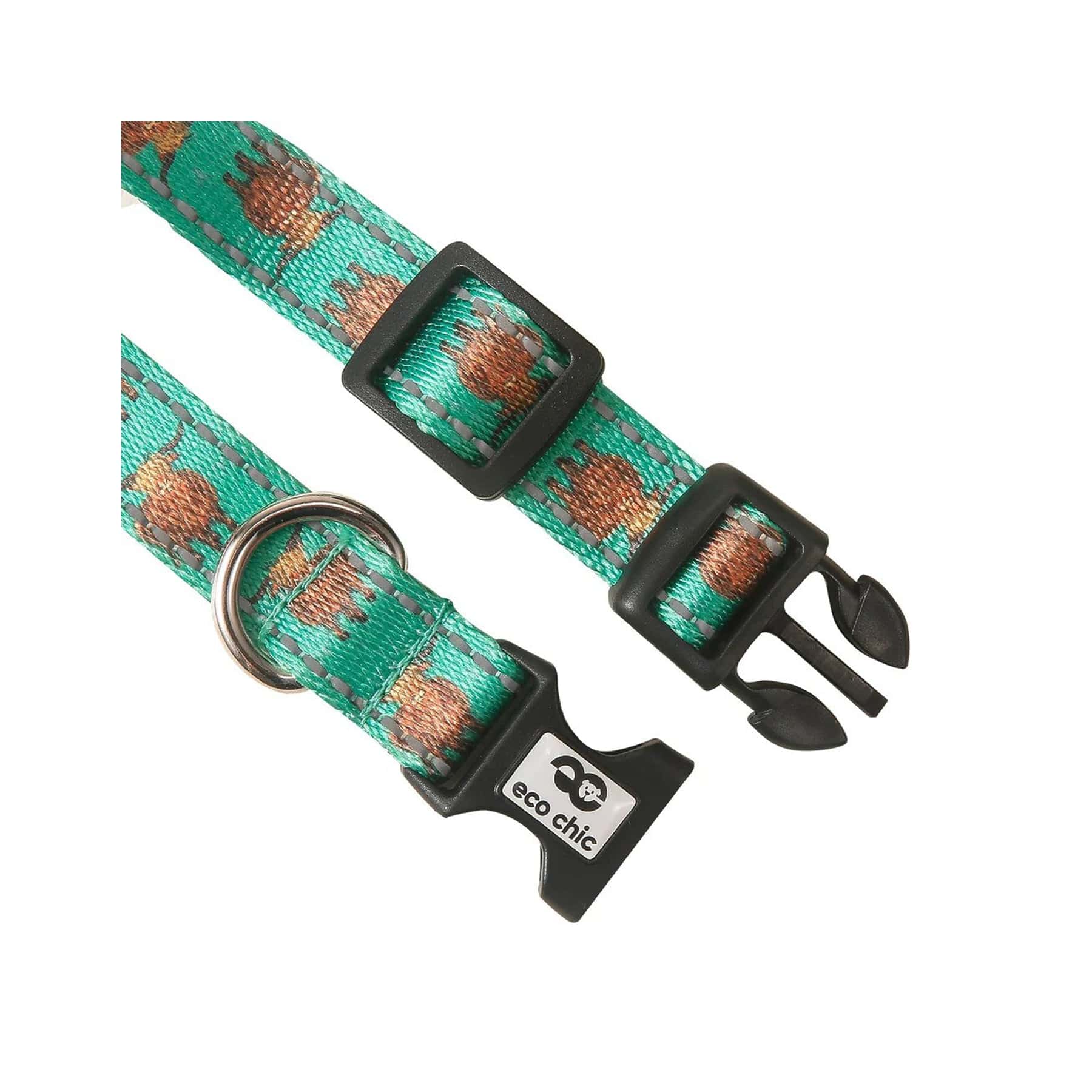 Recycled dog collar highland cow