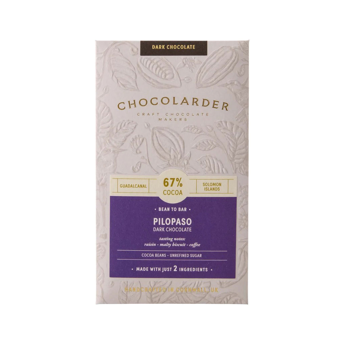 Pilopaso 67% dark chocolate bar 70g
