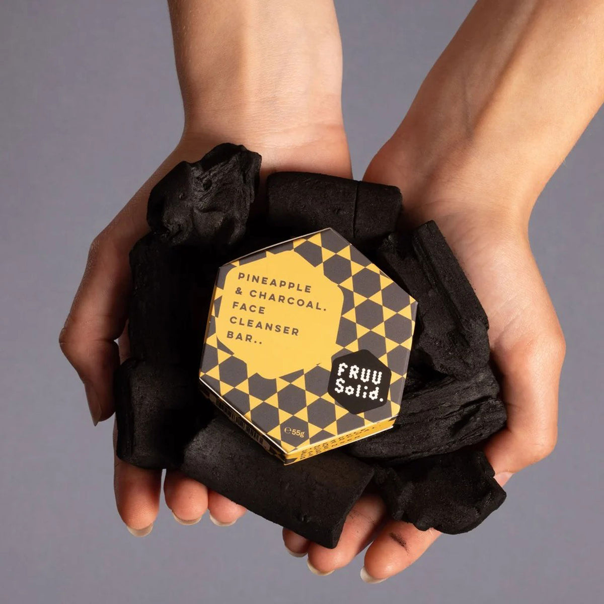 Pineapple and charcoal face cleanser bar