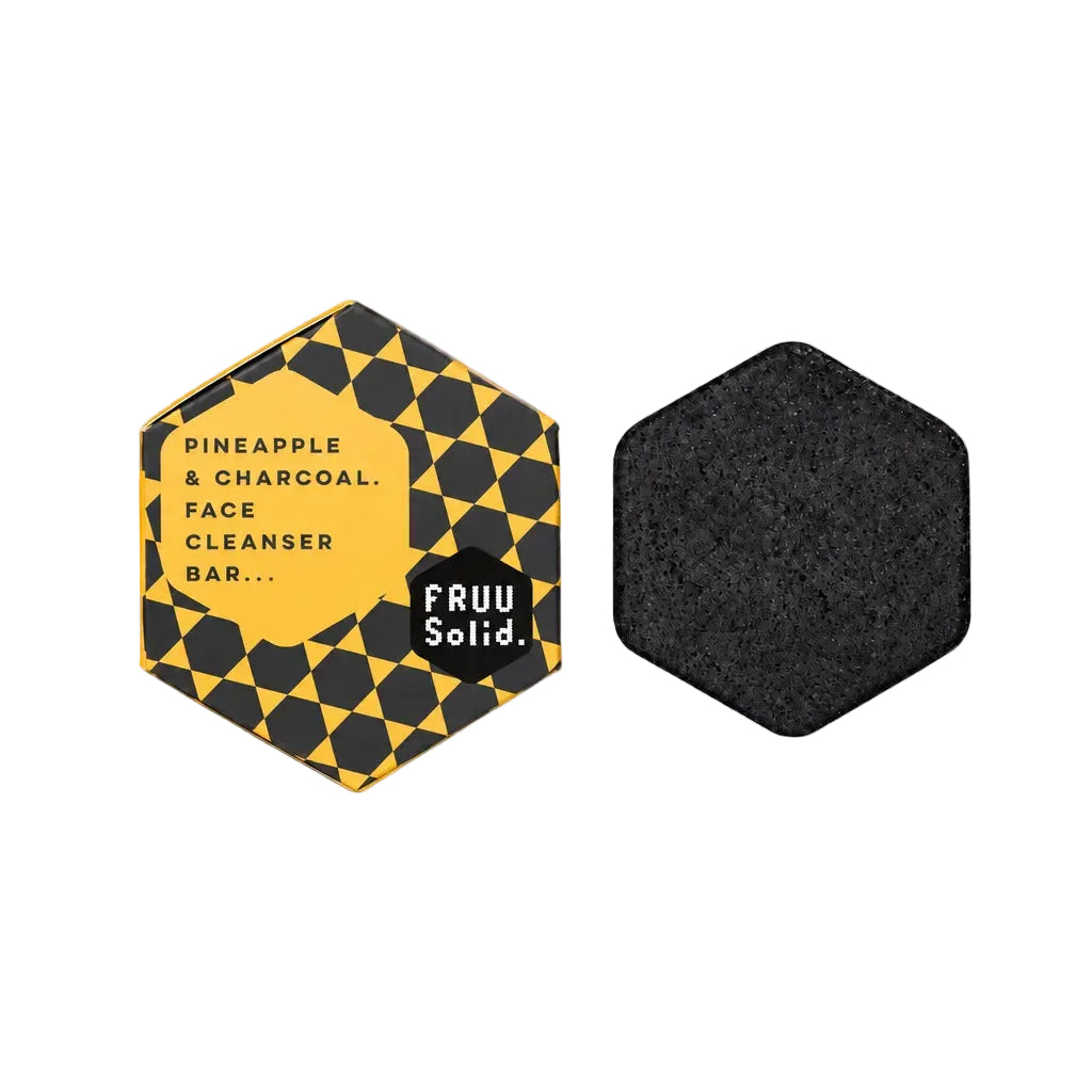 Pineapple and charcoal face cleanser bar