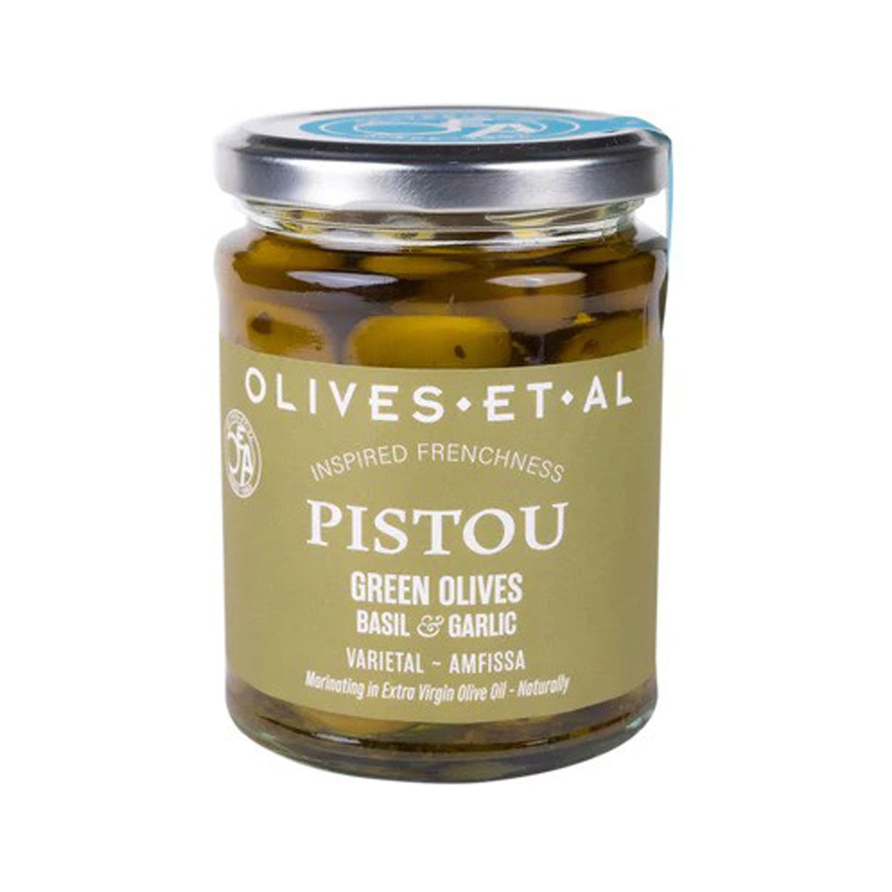 Pistou basil & garlic olives 250g