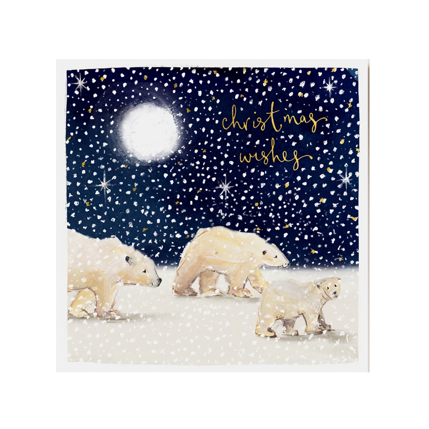 Polar bear Christmas wishes card