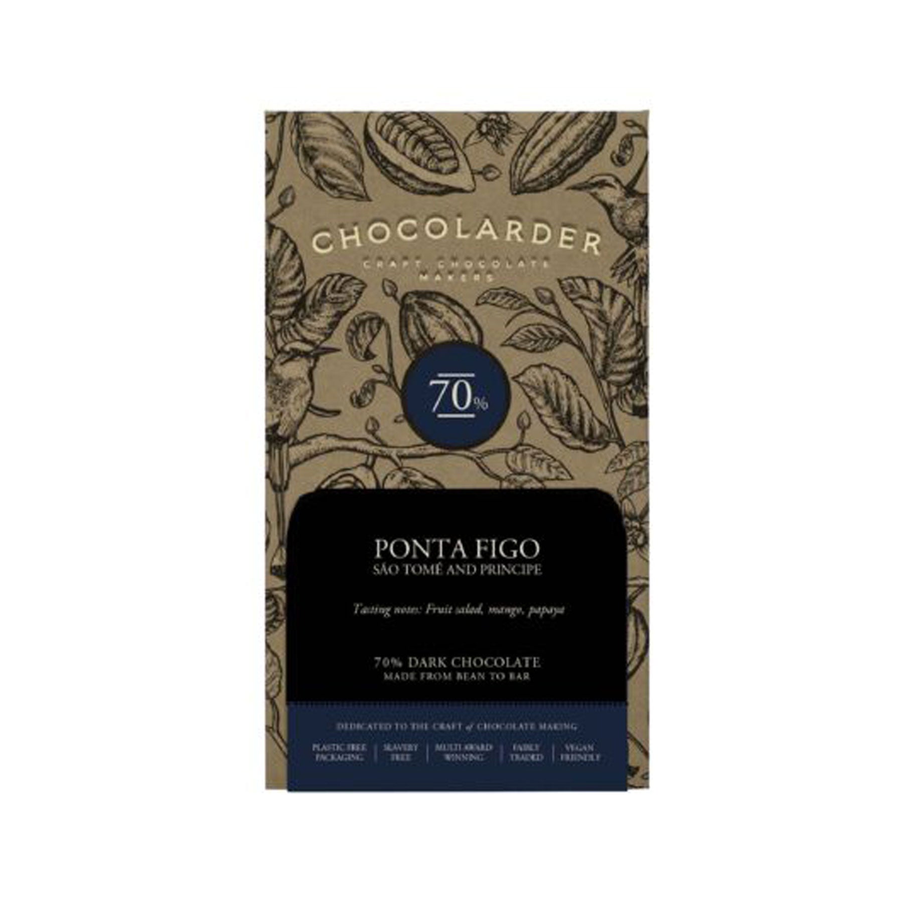 Ponta figo chocolate 70% 70g