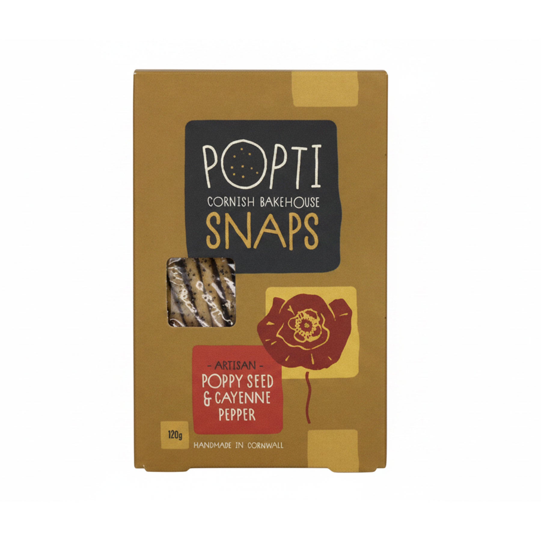 Poppy seed & cayenne pepper snaps 120g