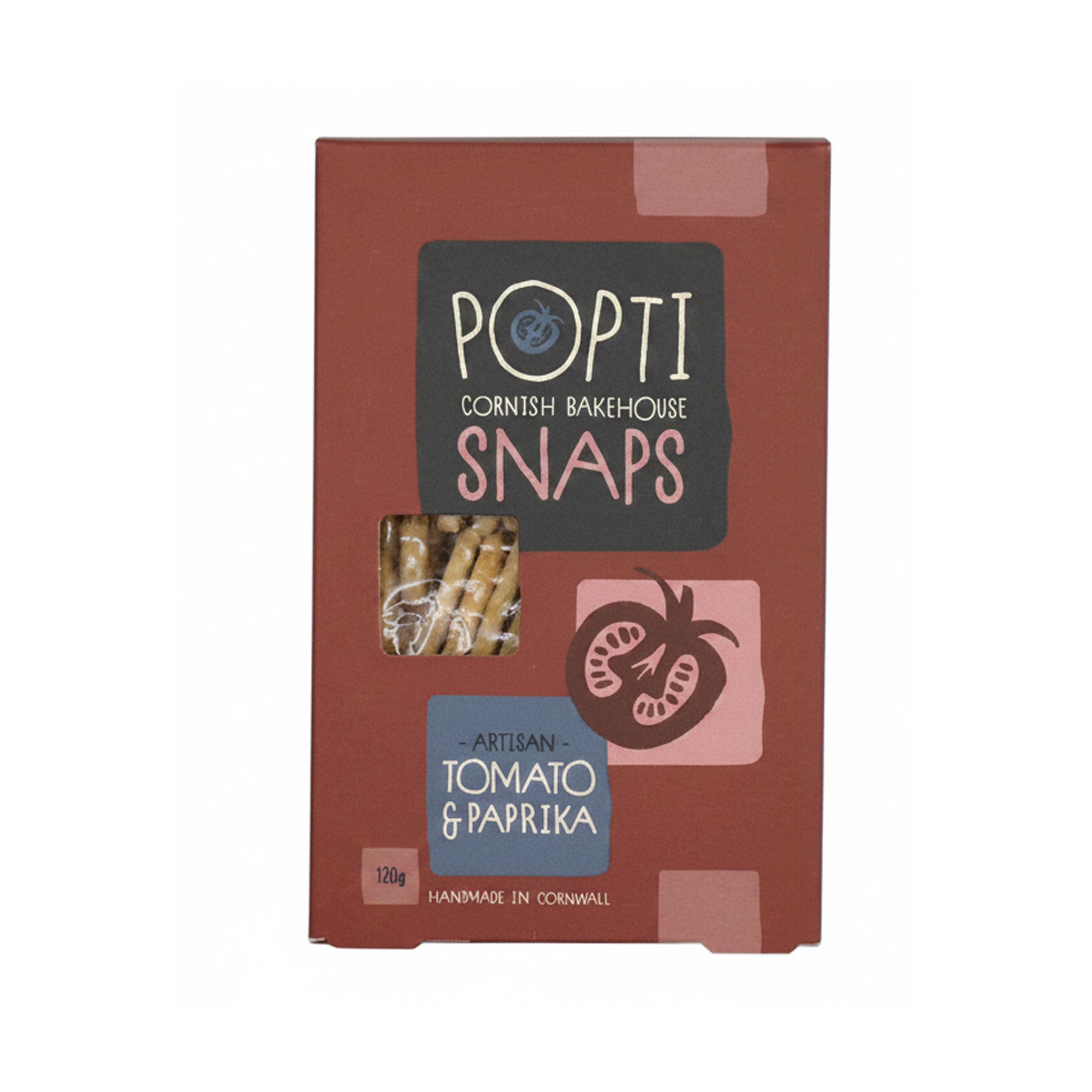 Tomato & paprika snaps 120g