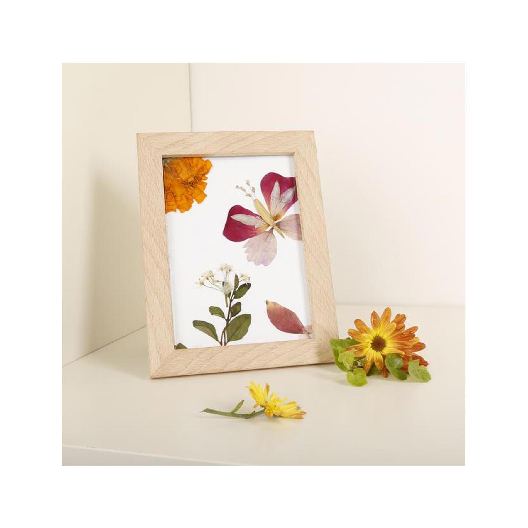 Huckleberry pressed flower frame art