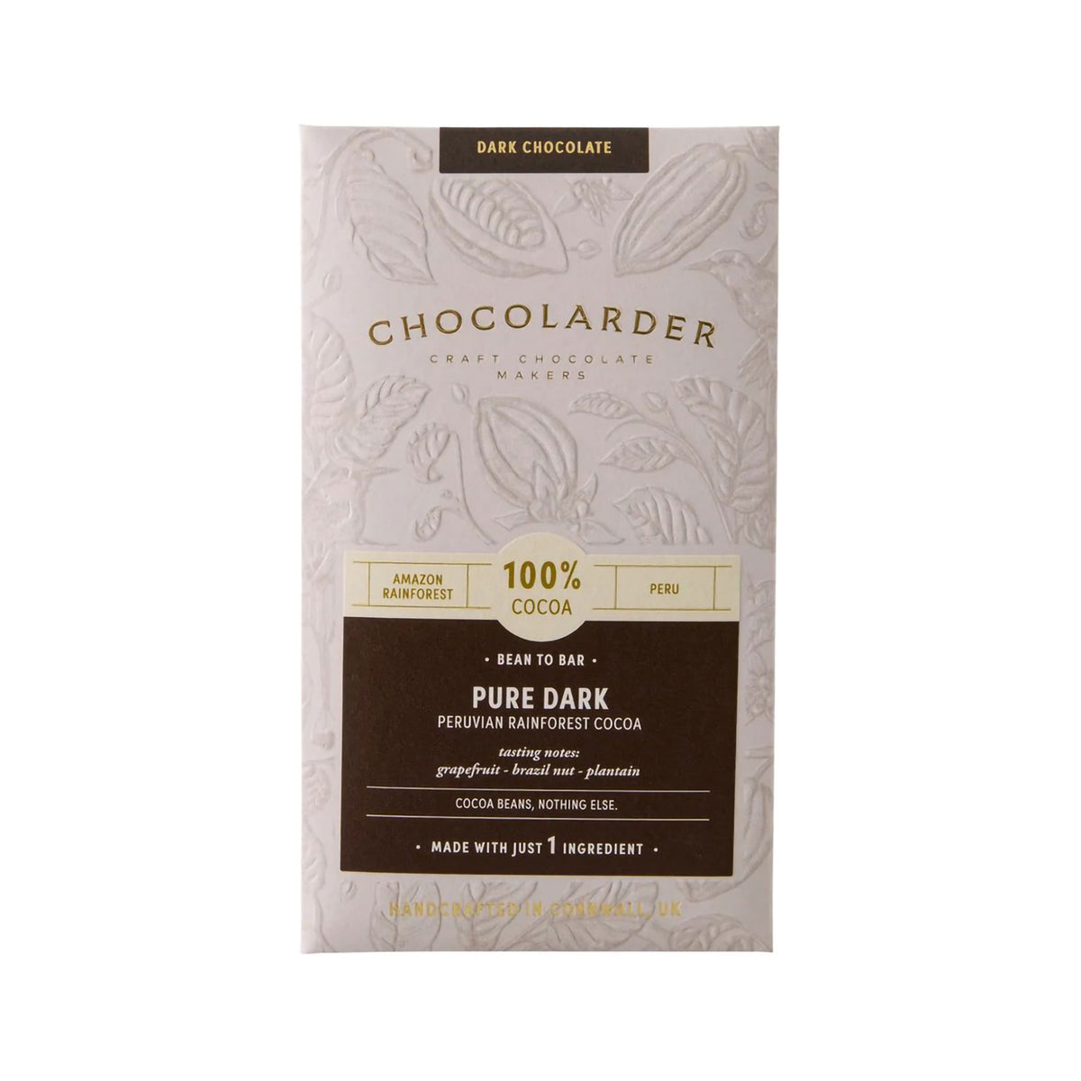 Pure dark 100% dark chocolate 70g