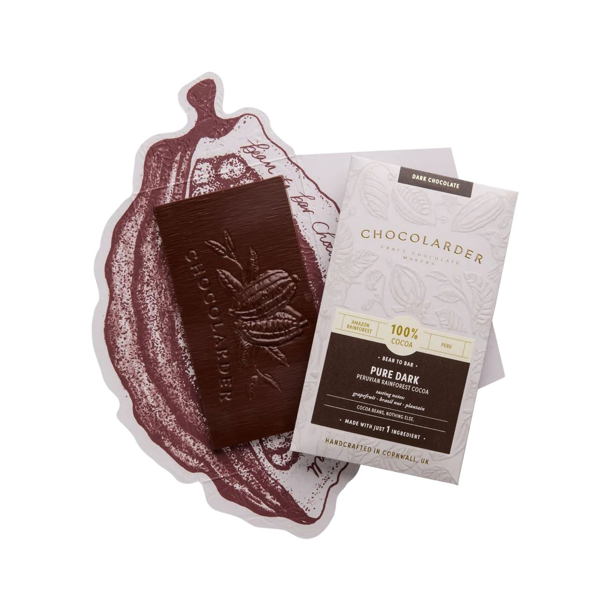 Pure dark 100% dark chocolate 70g