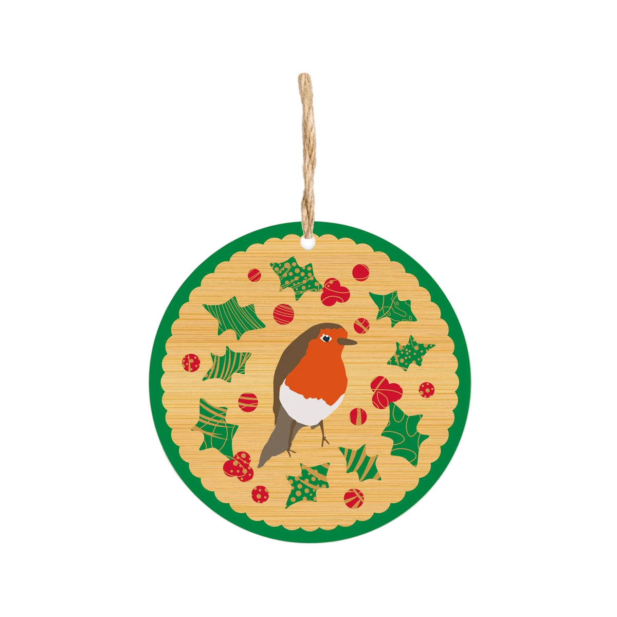 Robin bamboo decoration