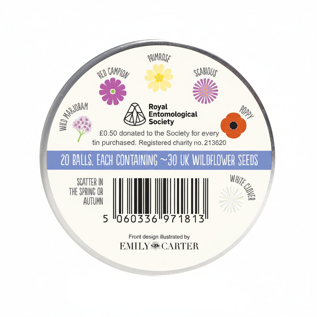 Royal Entomological Society wildflower mix tin