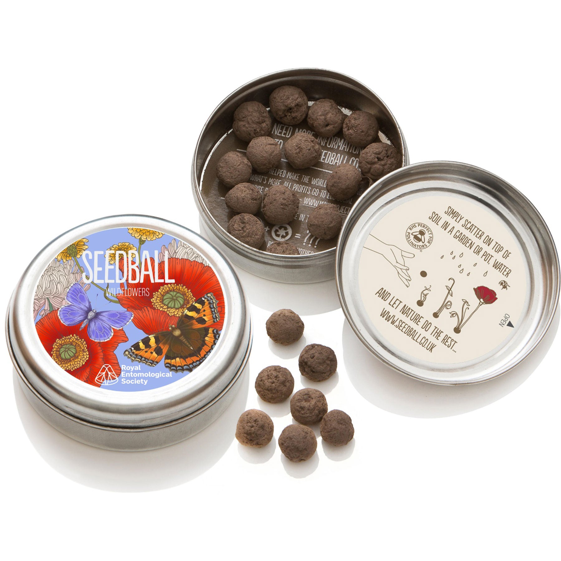 Royal Entomological Society wildflower mix tin