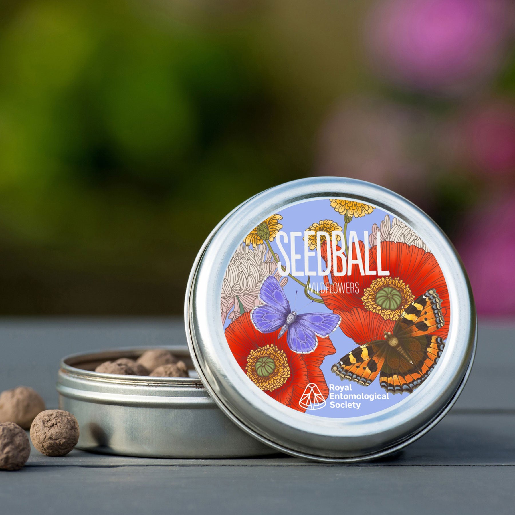 Royal Entomological Society wildflower mix tin