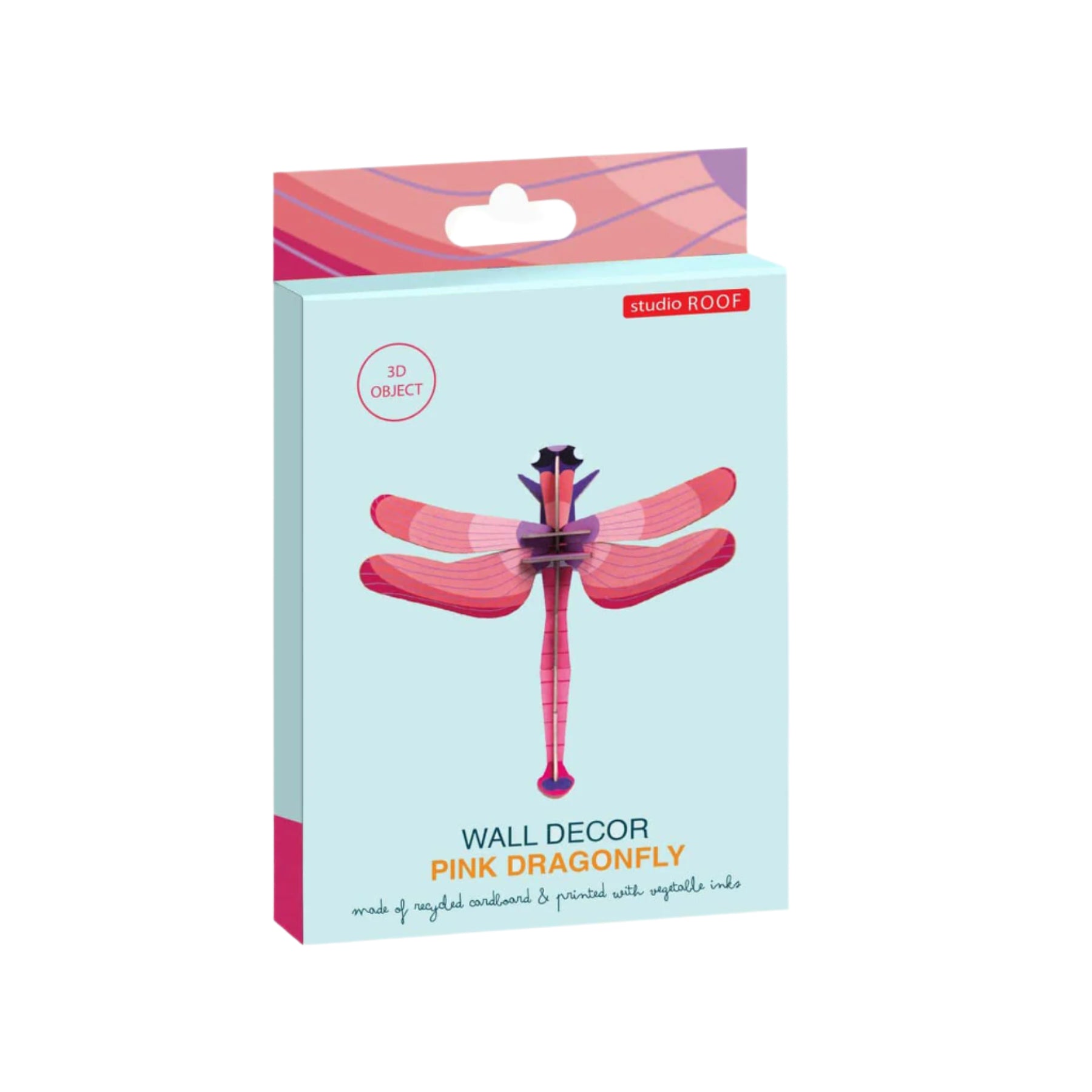 Ruby dragonfly wall art
