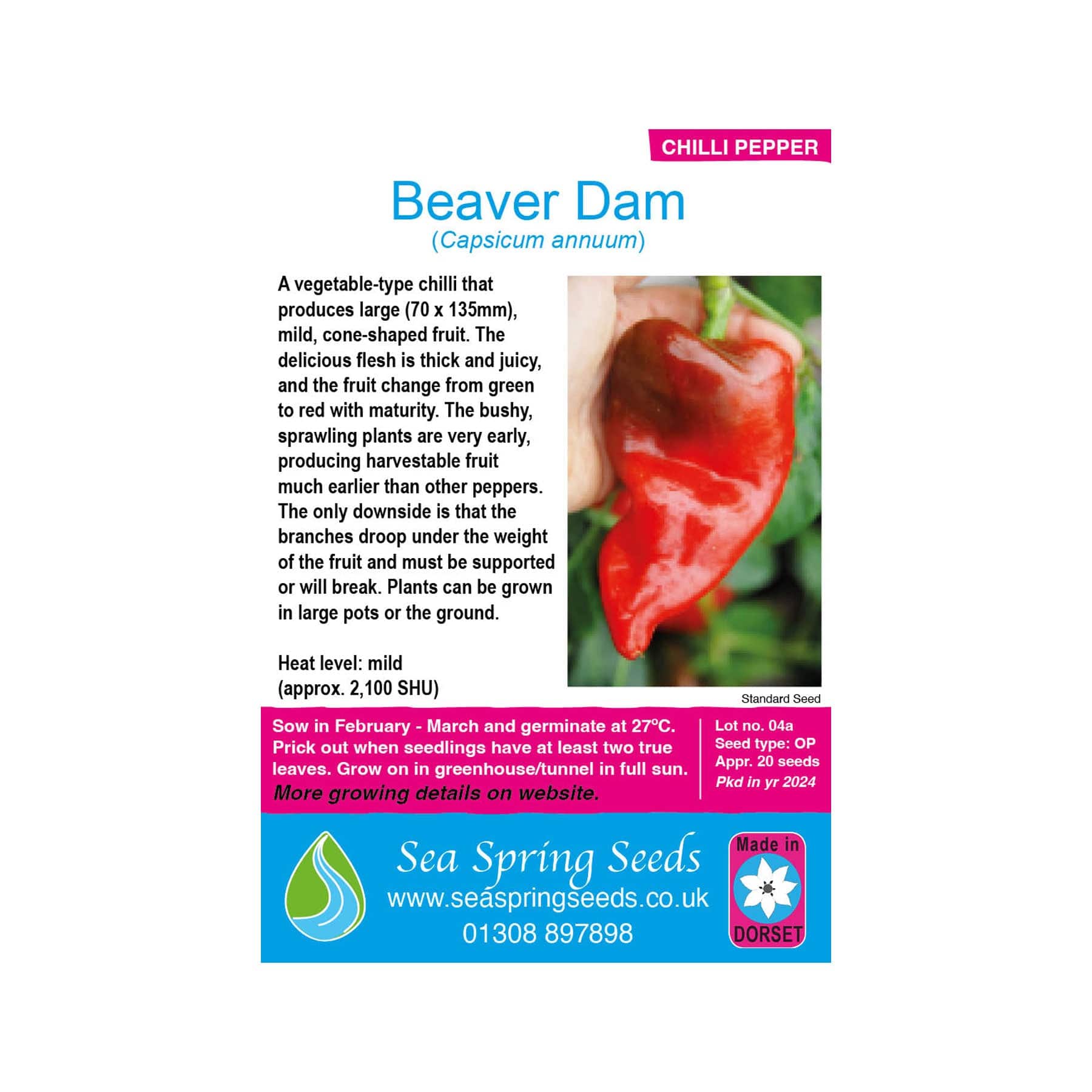 Beaver dam chilli seeds