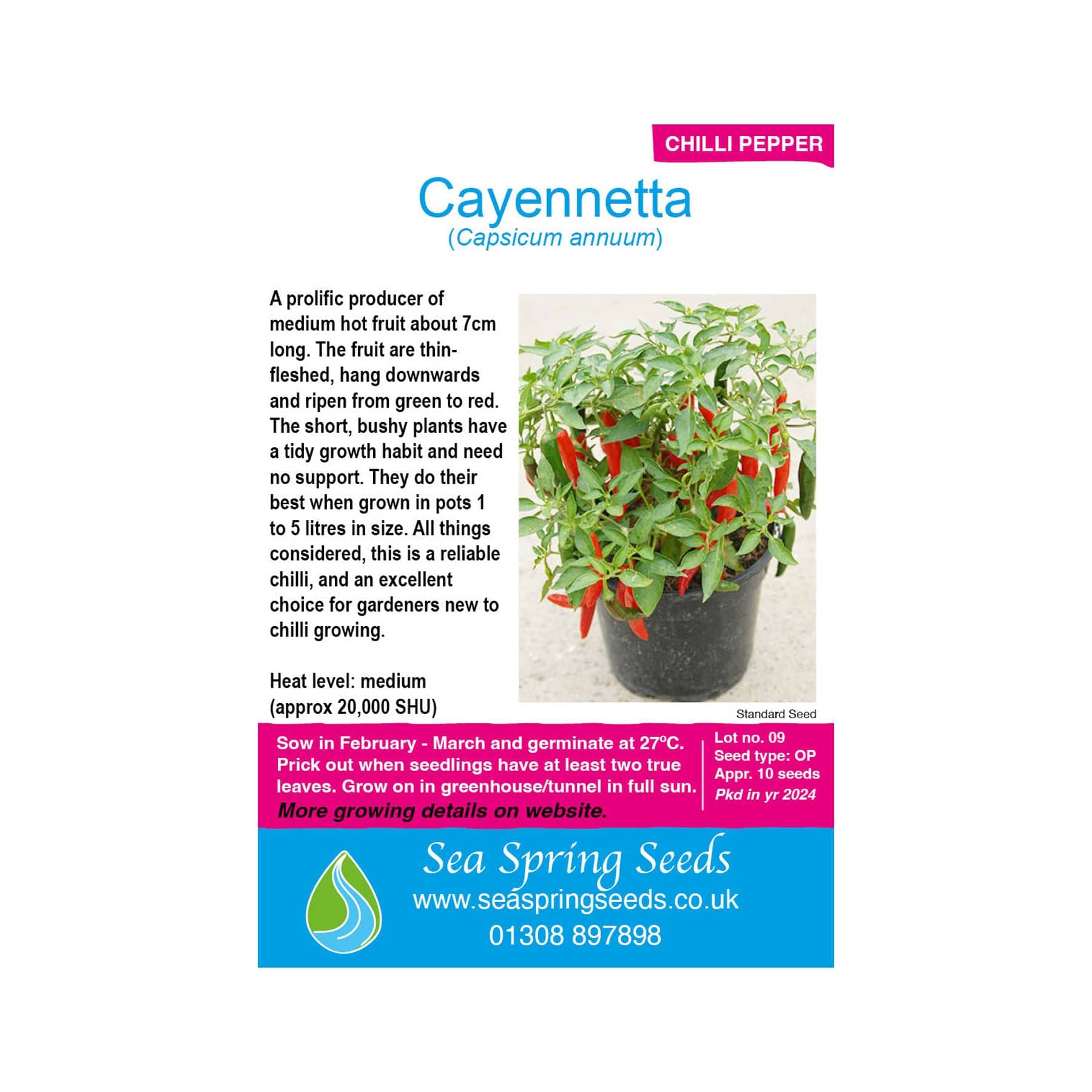 Cayennetta chilli seeds