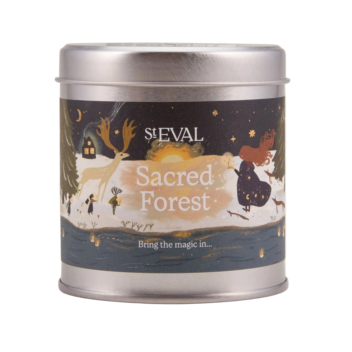 Sacred forest scented tin candle