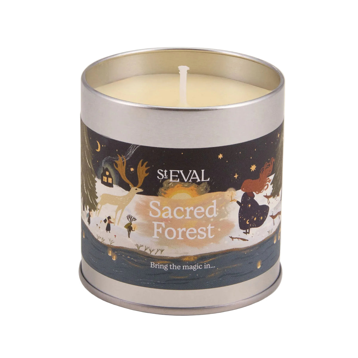 Sacred forest scented tin candle