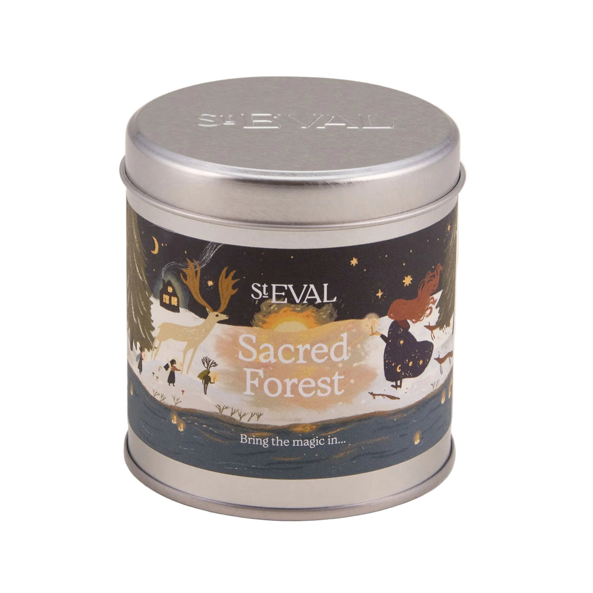 Sacred forest scented tin candle