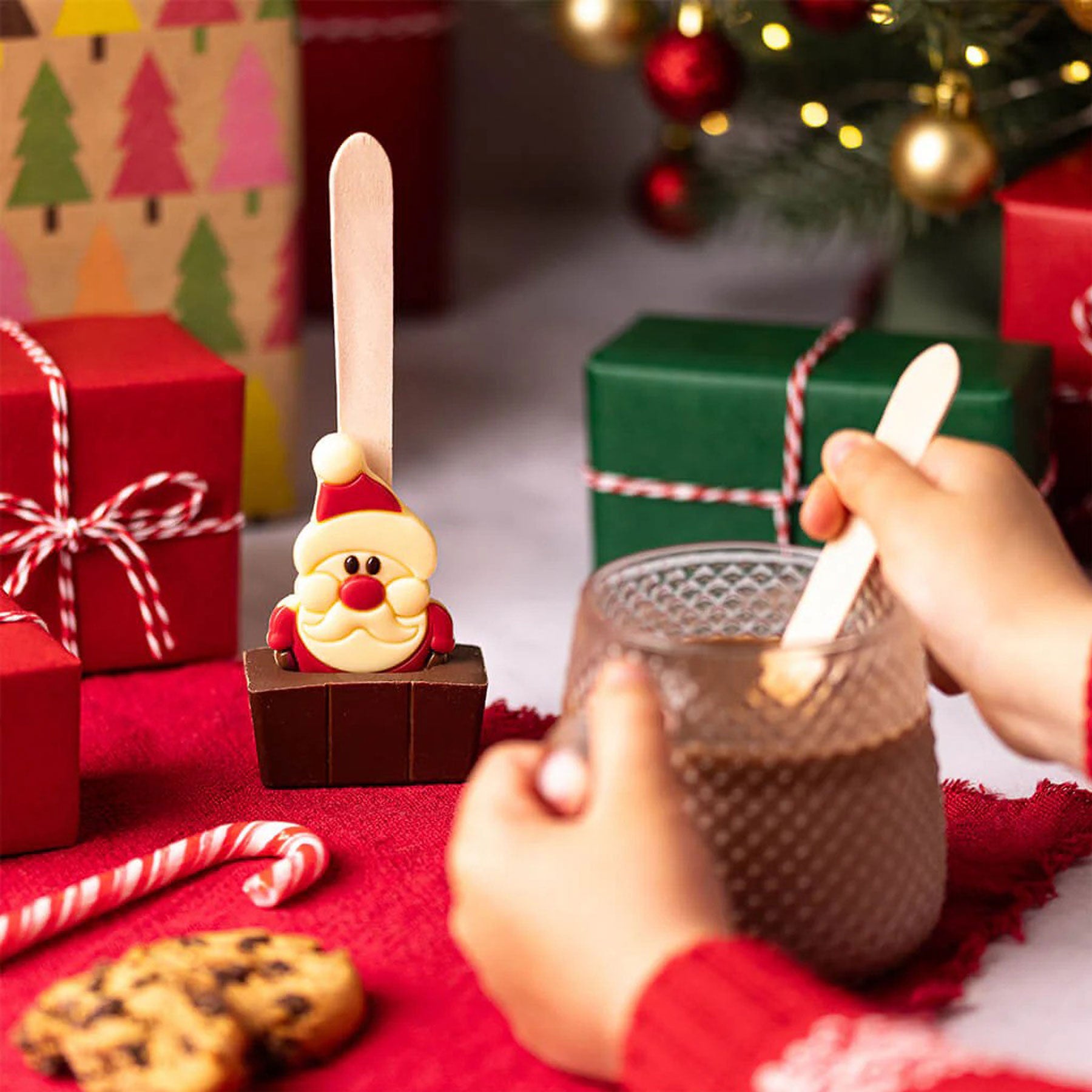 Christmas santa milk hot chocolate spoon 50g