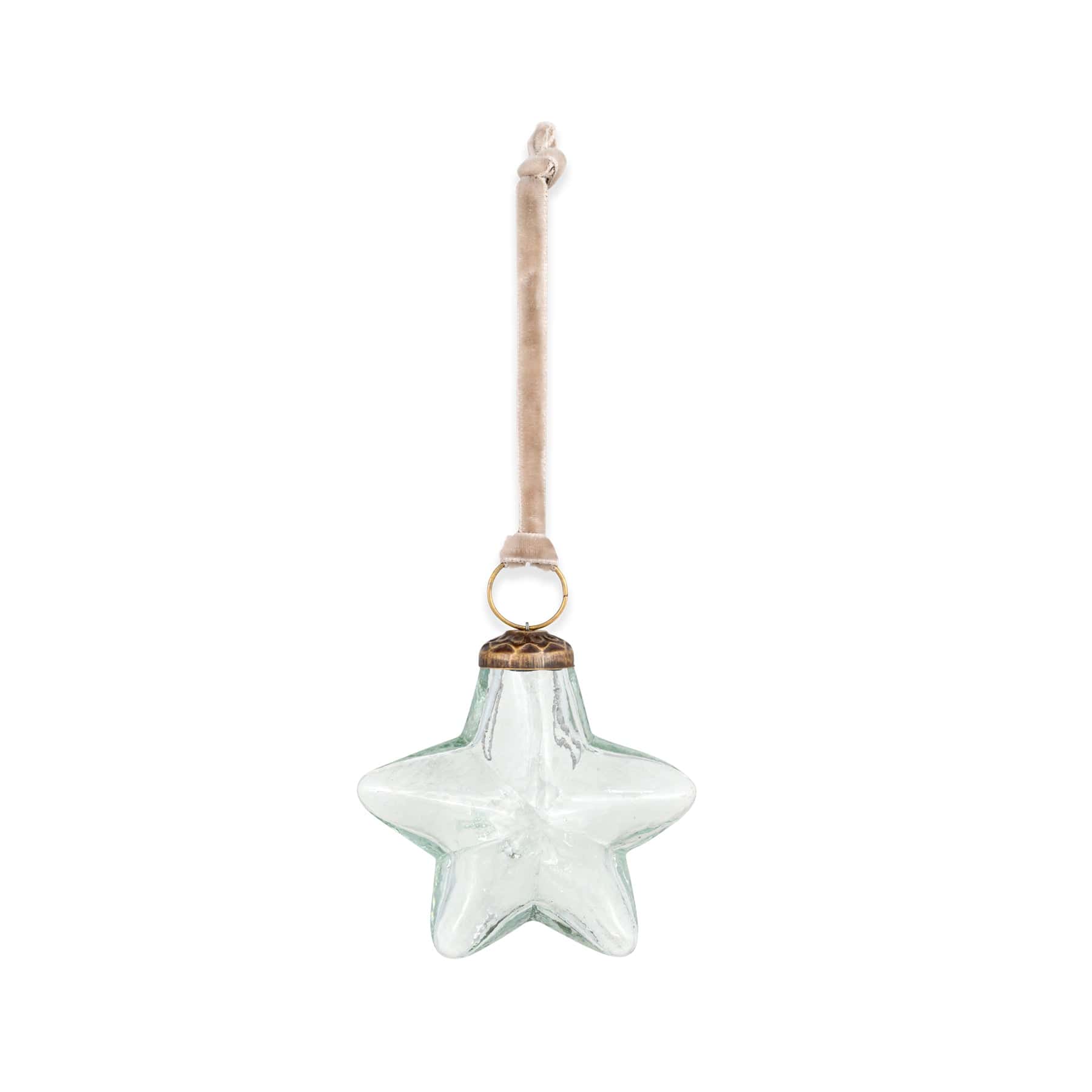 Sardi star bauble clear