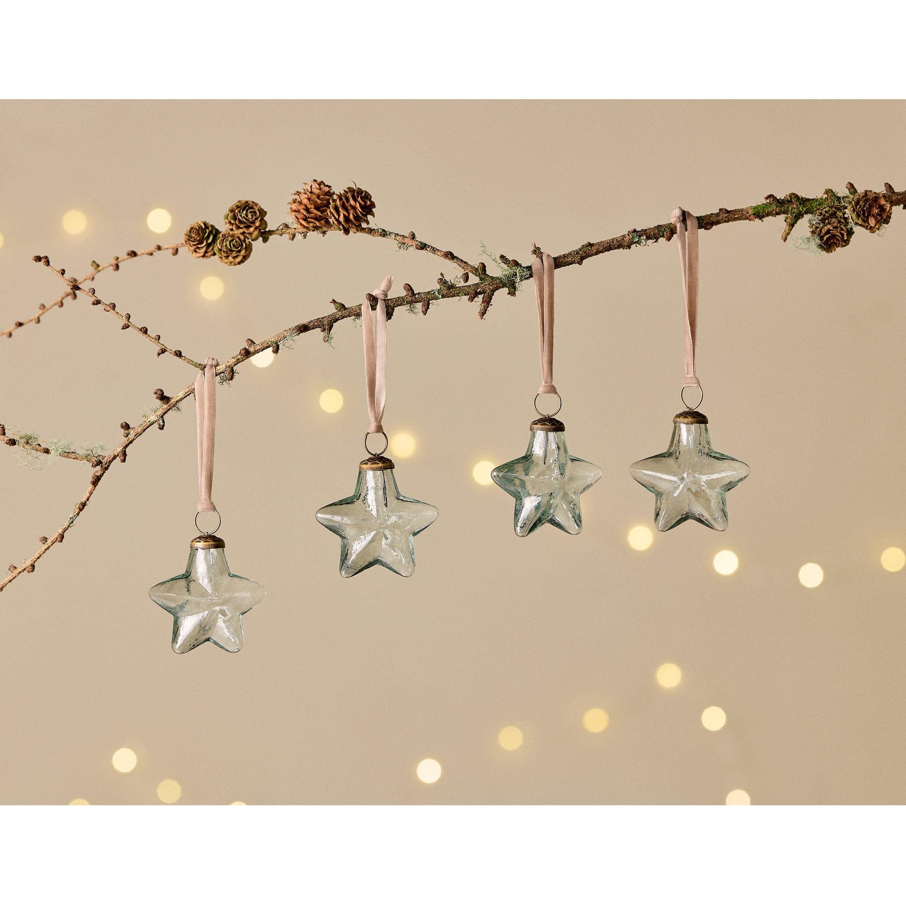 Sardi star bauble clear